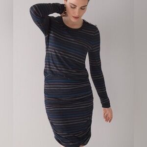 Whbm metallic striped blouson dress Approximately